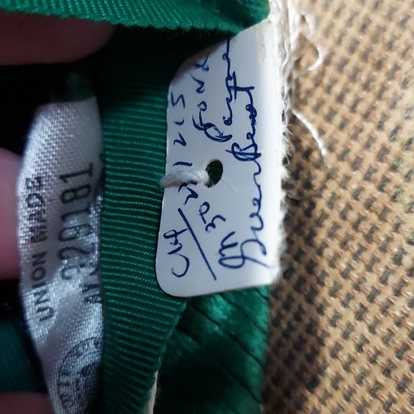 Emerald Green Tam hat vintage USA Made - Picture 8 of 9